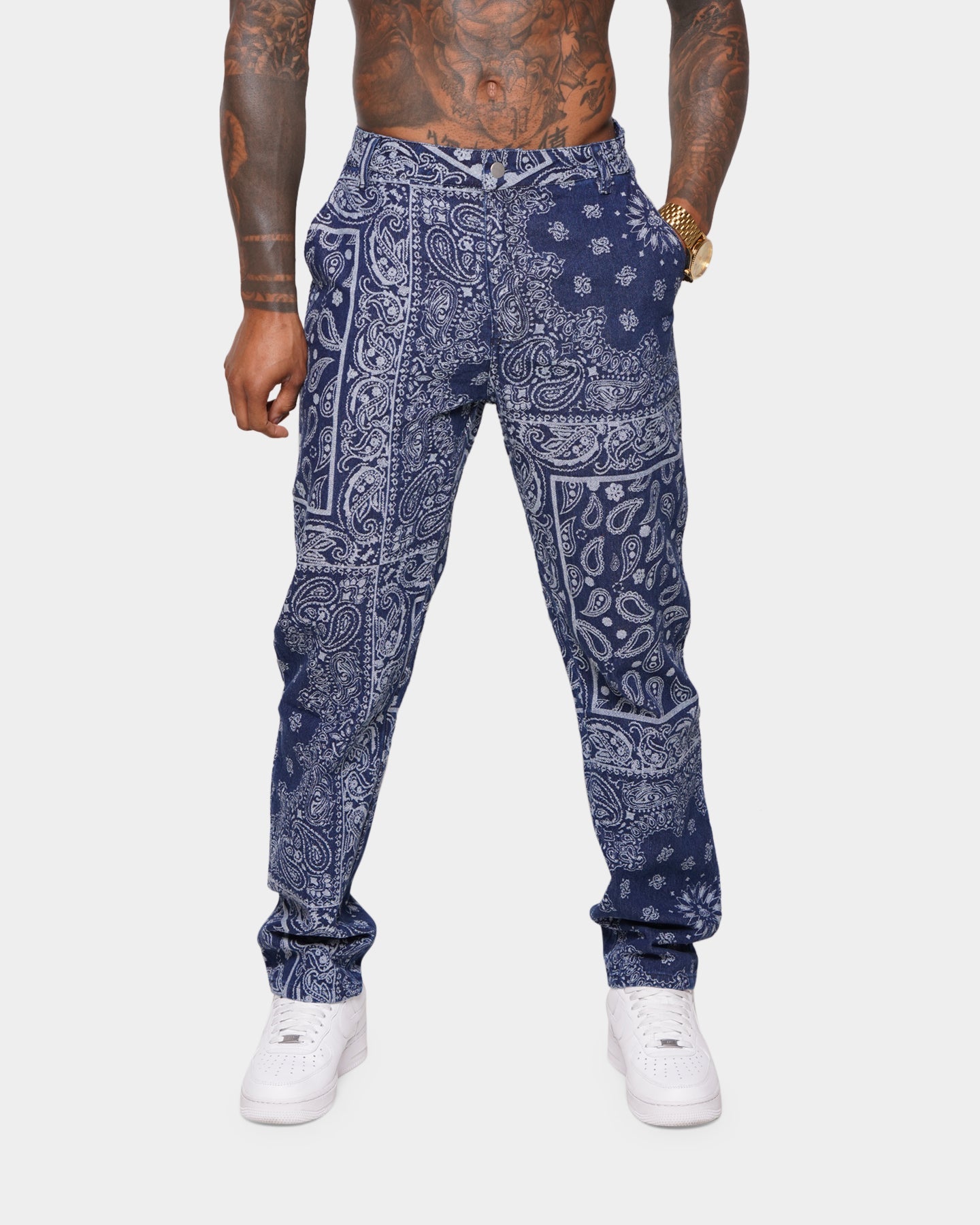 XXIII Cashel Paisley Denim Jeans Blue