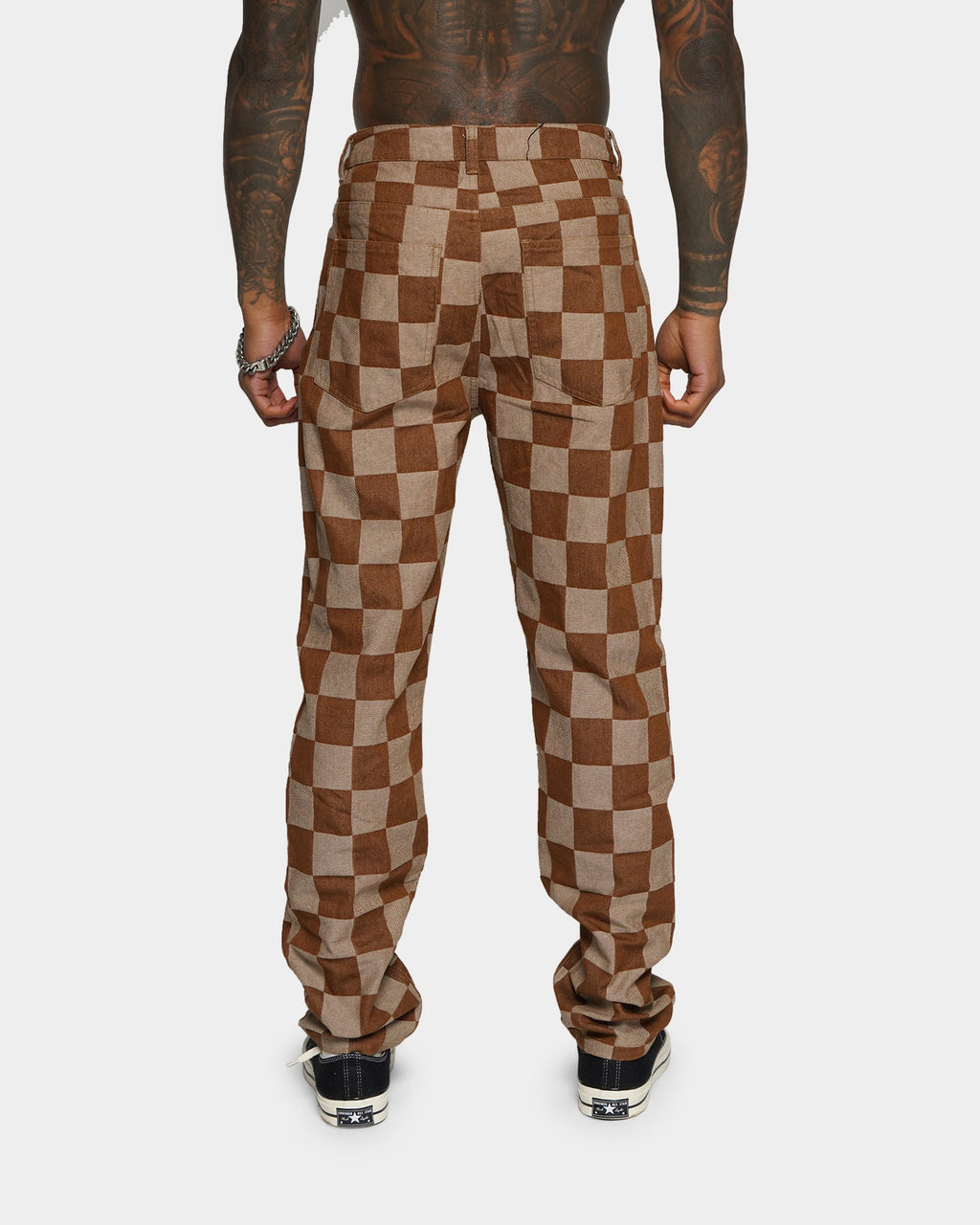 XXIII Kinsale Brown Check Jeans Brown