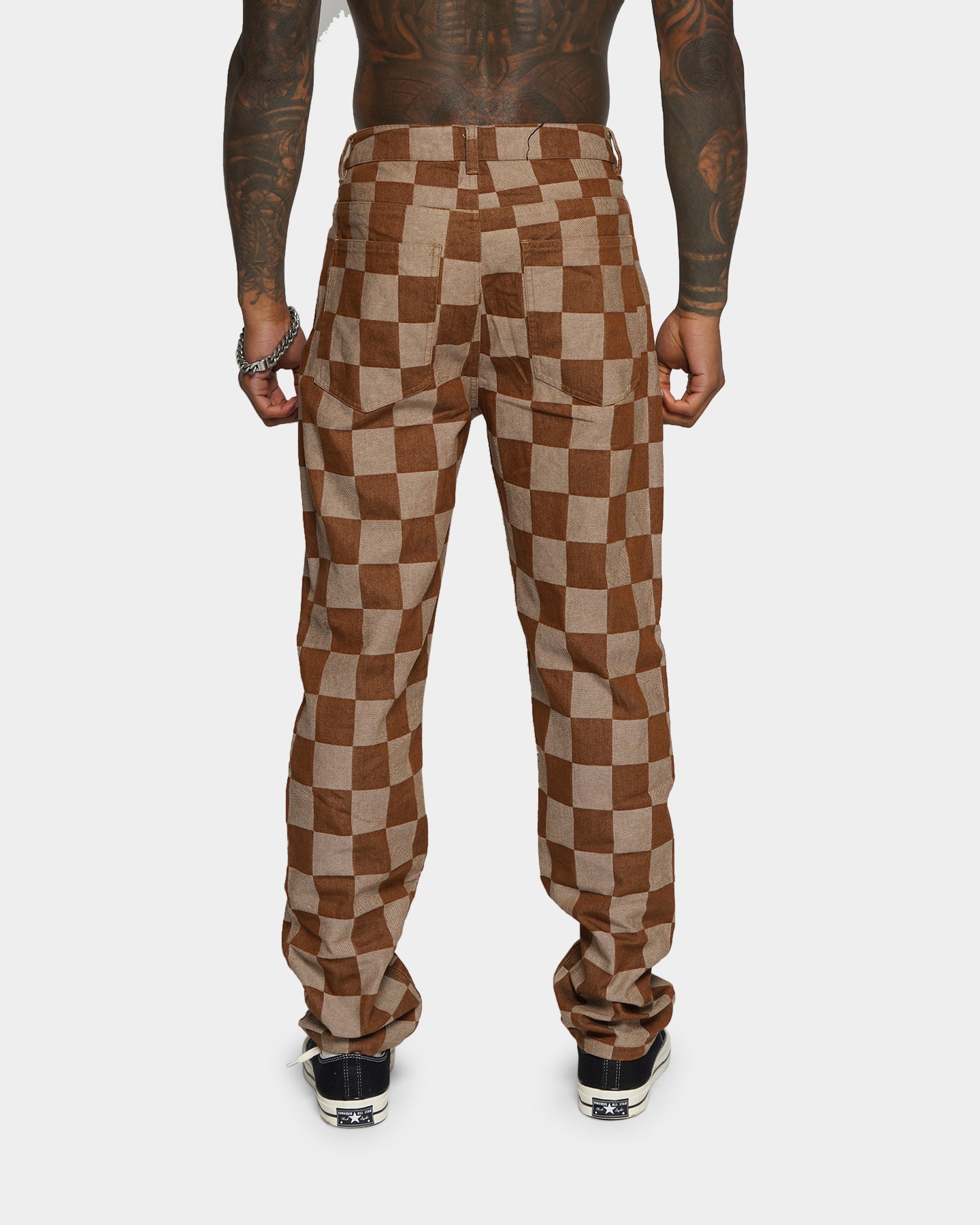 XXIII Kinsale Brown Check Jeans Brown