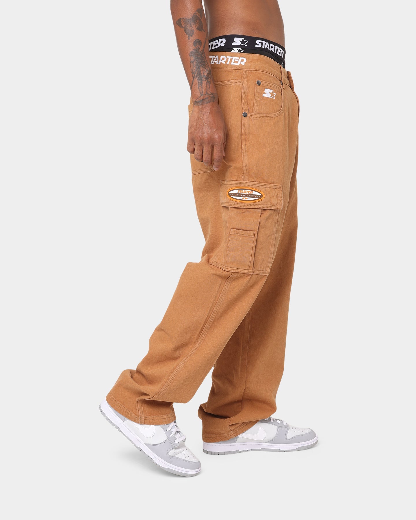 Starter Sideline Super Relaxed Cargo Jeans Wheat
