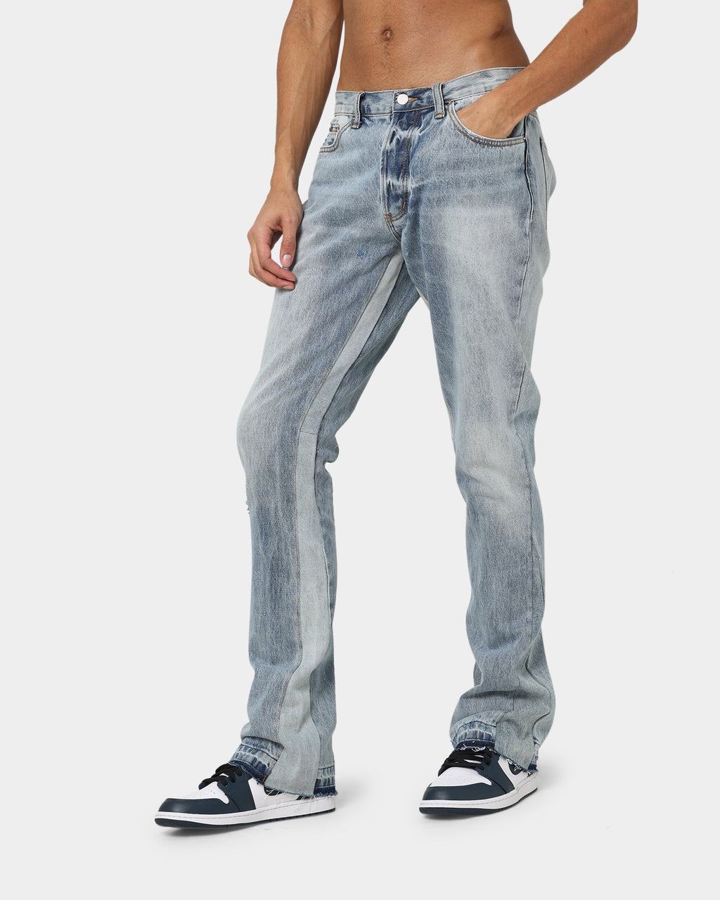 MNML B221 Flare Denim Jeans Blue