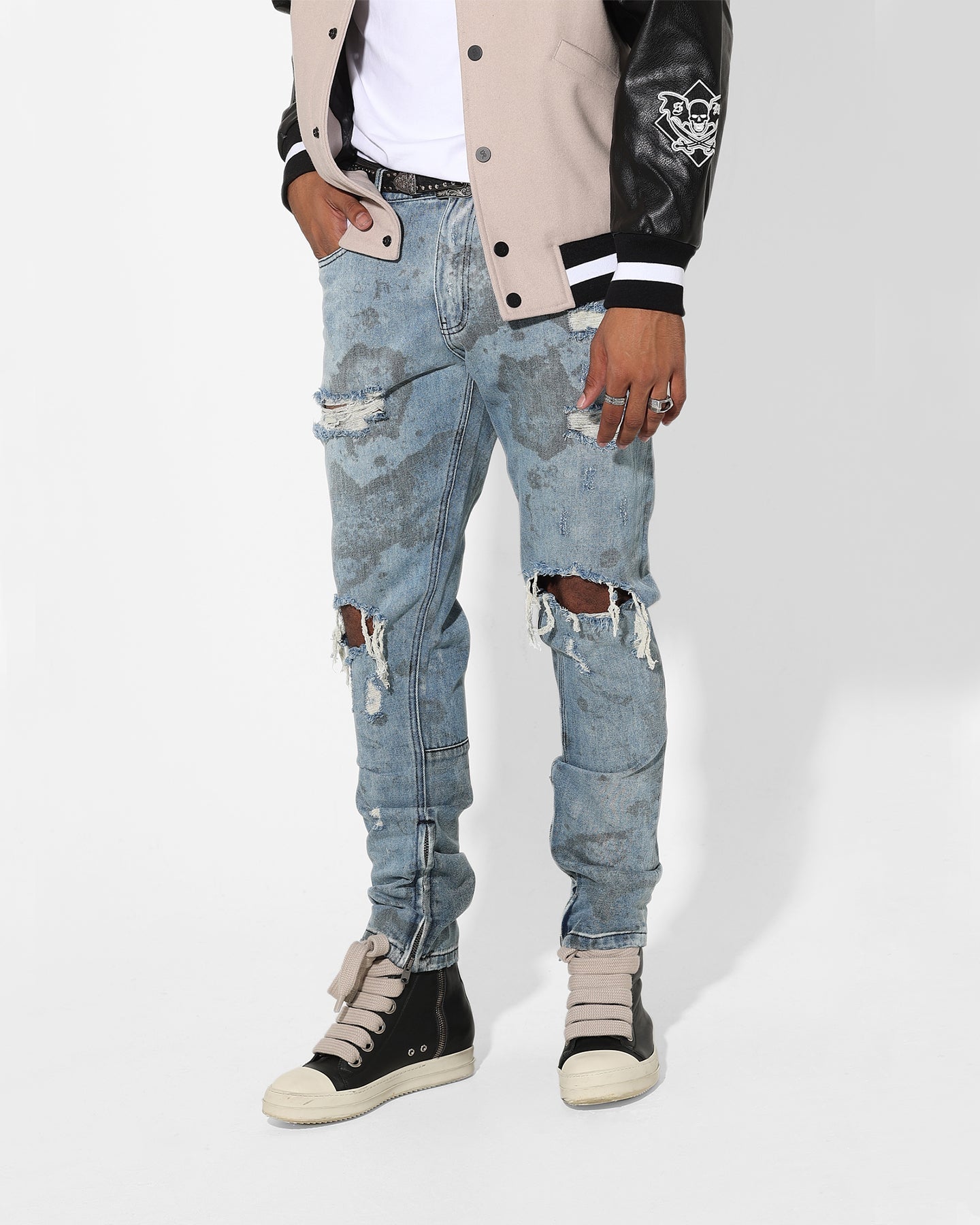 Saint Morta Acid Destroyer Jeans Blue/Black
