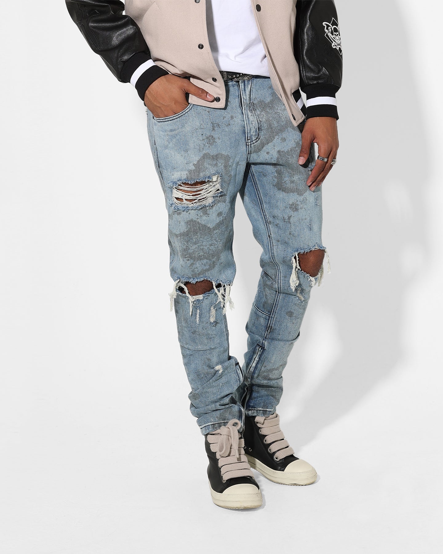 Saint Morta Acid Destroyer Jeans Blue/Black