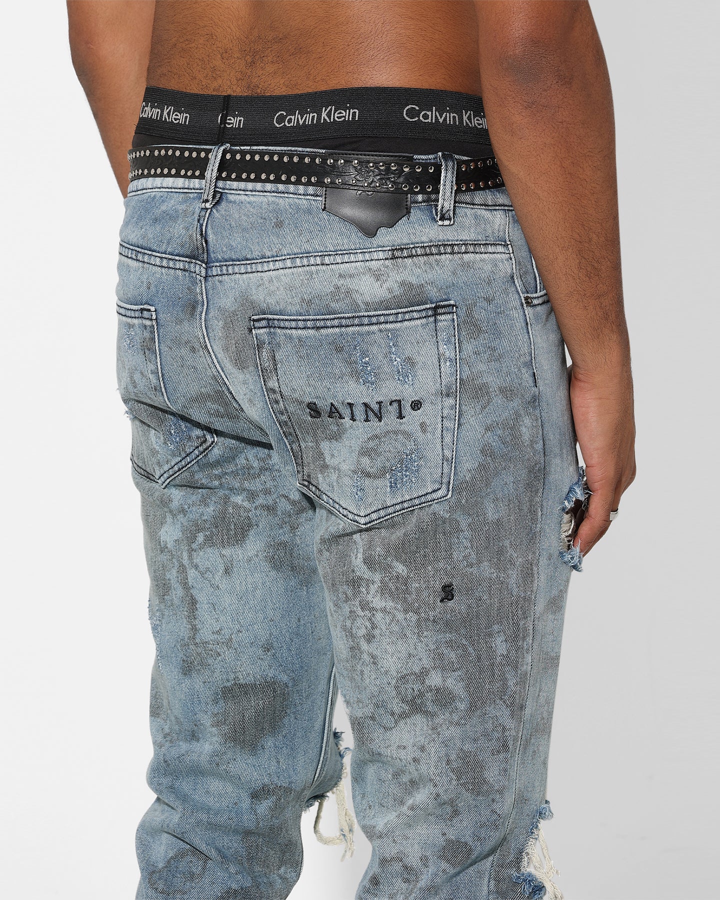 Saint Morta Acid Destroyer Jeans Blue/Black