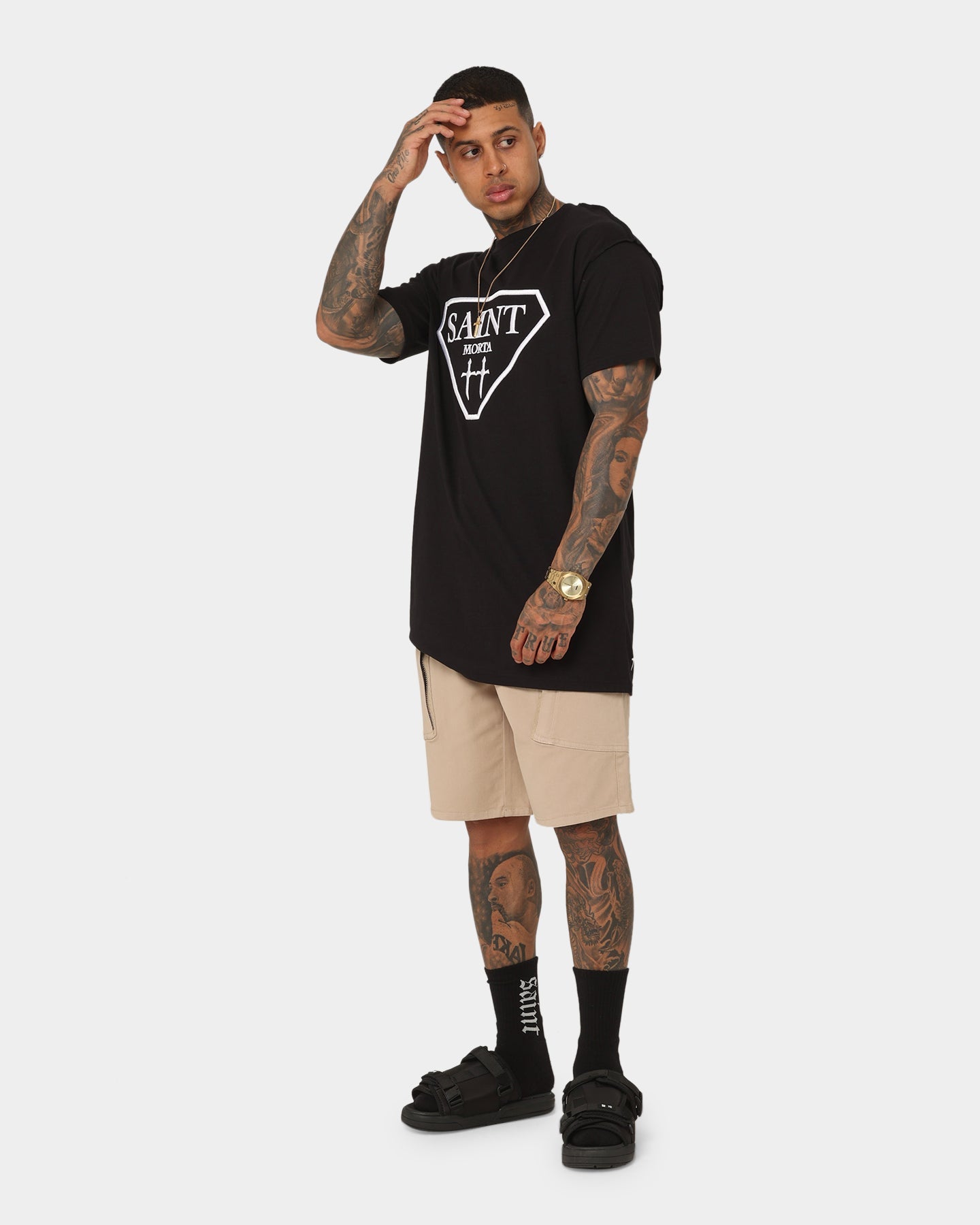 Saint Morta Jupiter Military Shorts Stone