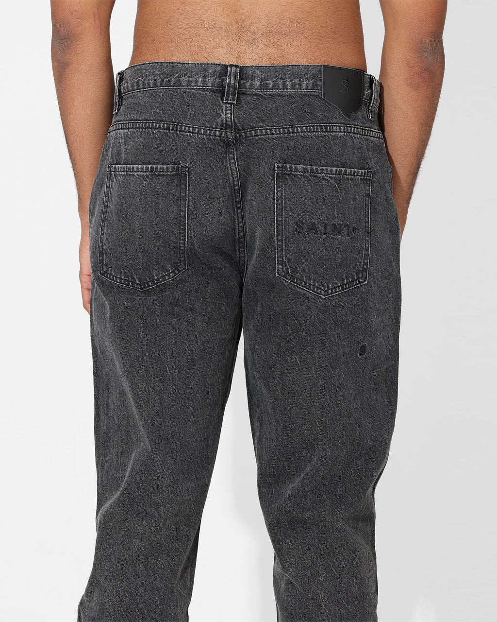 Saint Morta Empire Relaxed Jeans Black Acidwash