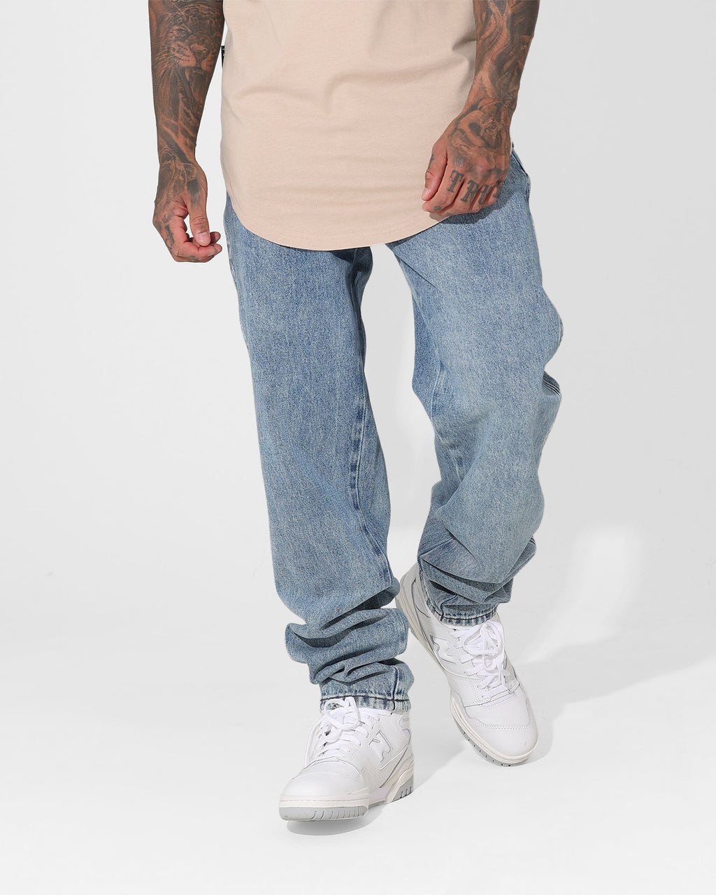 Saint Morta Empire Relaxed Jeans Blue Stonewash