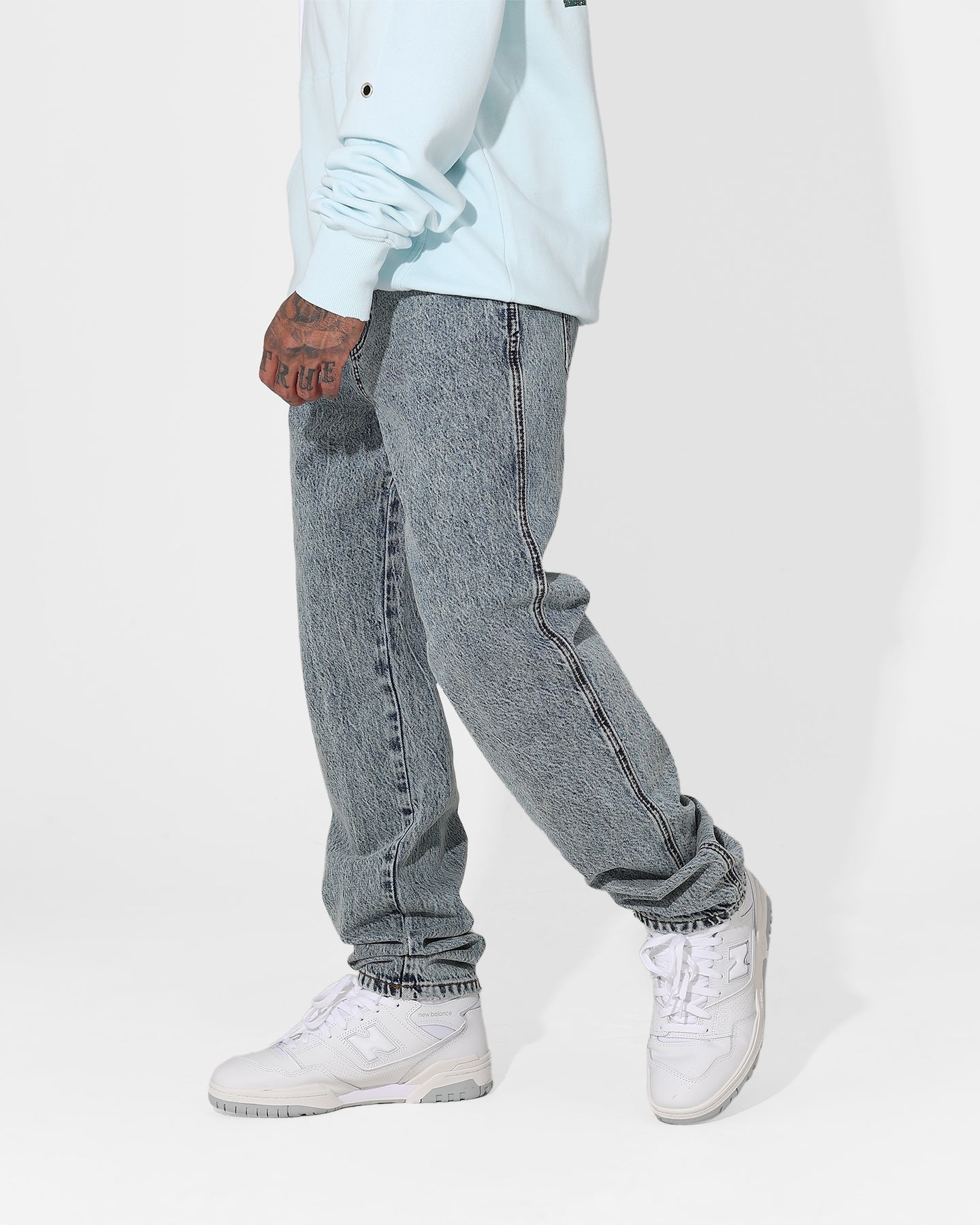 Saint Morta Empire Relaxed Jeans Blue Acidwash