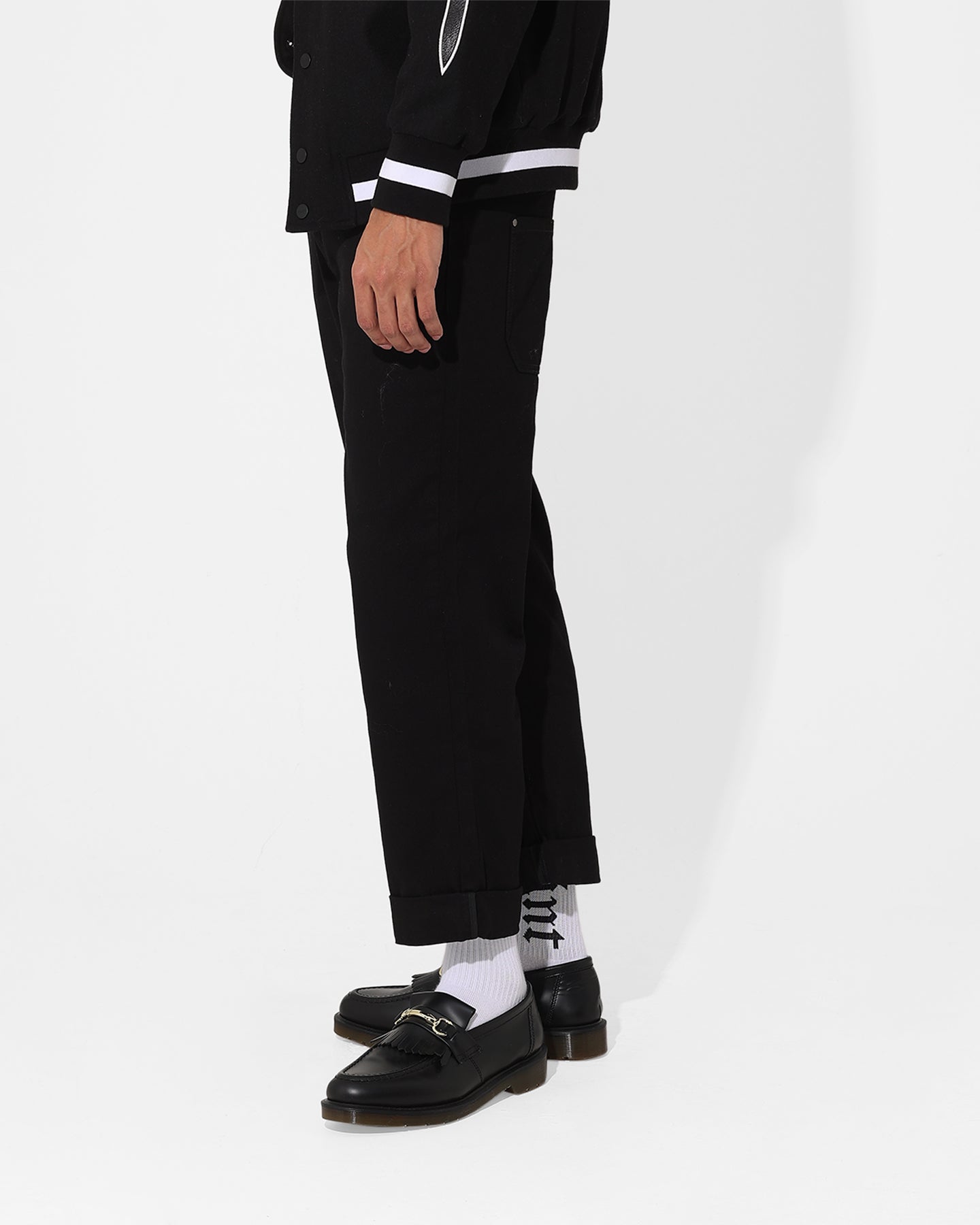 Saint Morta Rolled Hem Jeans Black