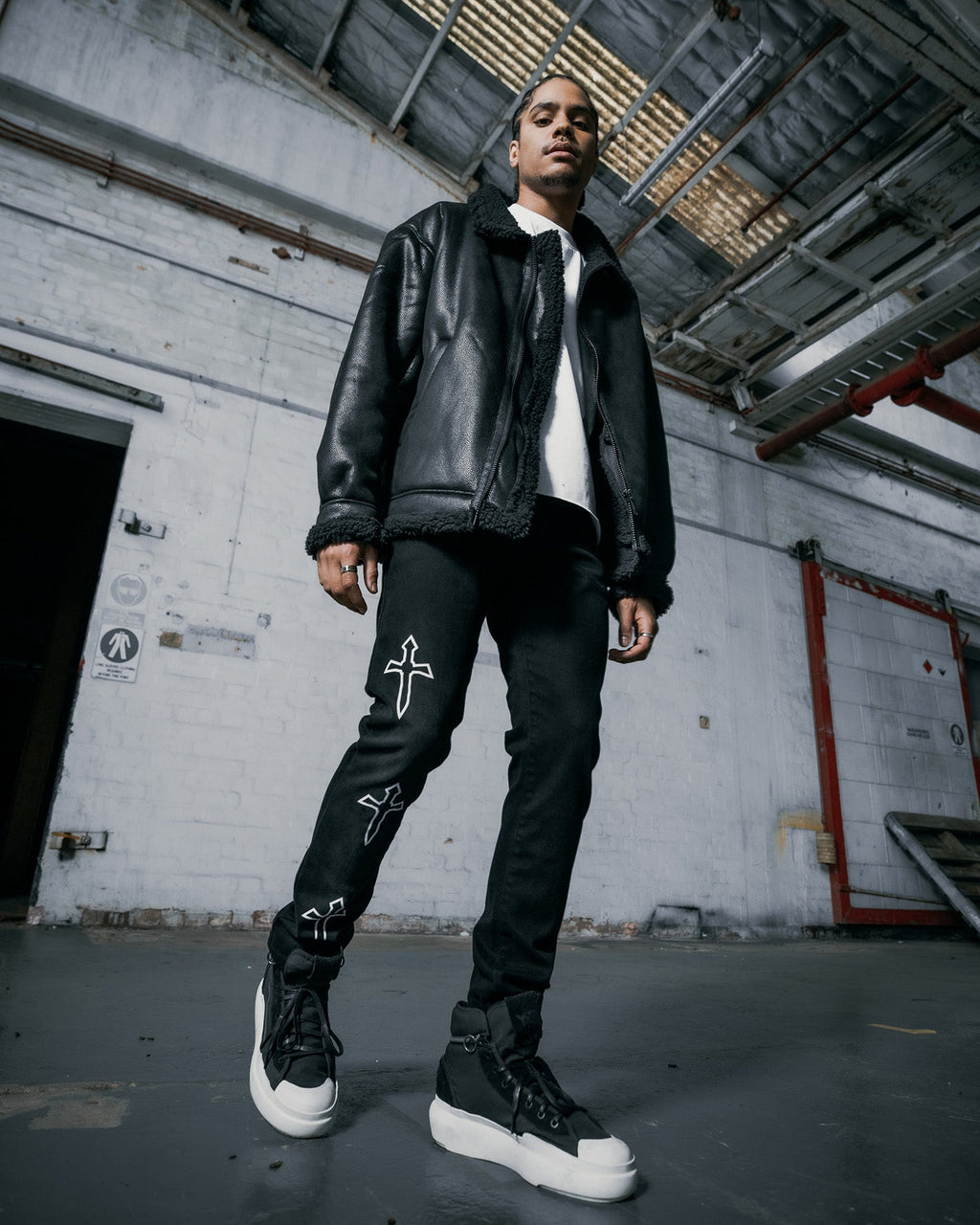 Saint Morta Daggers Skinny Jeans Black