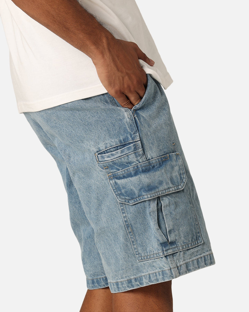 Dickies 42283 Denim Cargo Shorts Stone Washed Indigo