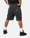 S Double Denim Standard Shorts Washed Black