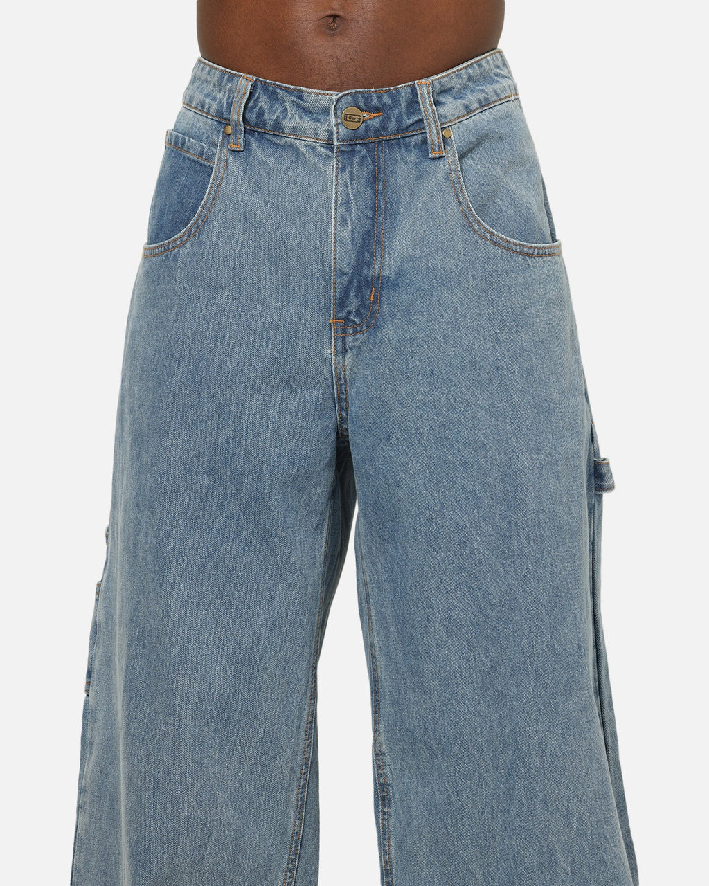Carre Baggy Carpenter Jeans Mid Blue Denim