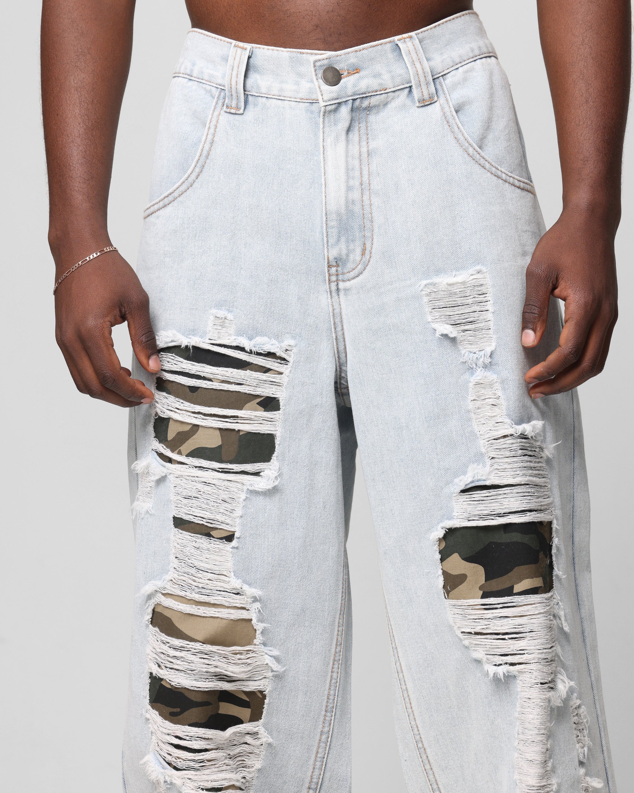 Loiter Collateral Distressed Jeans Denim Camo