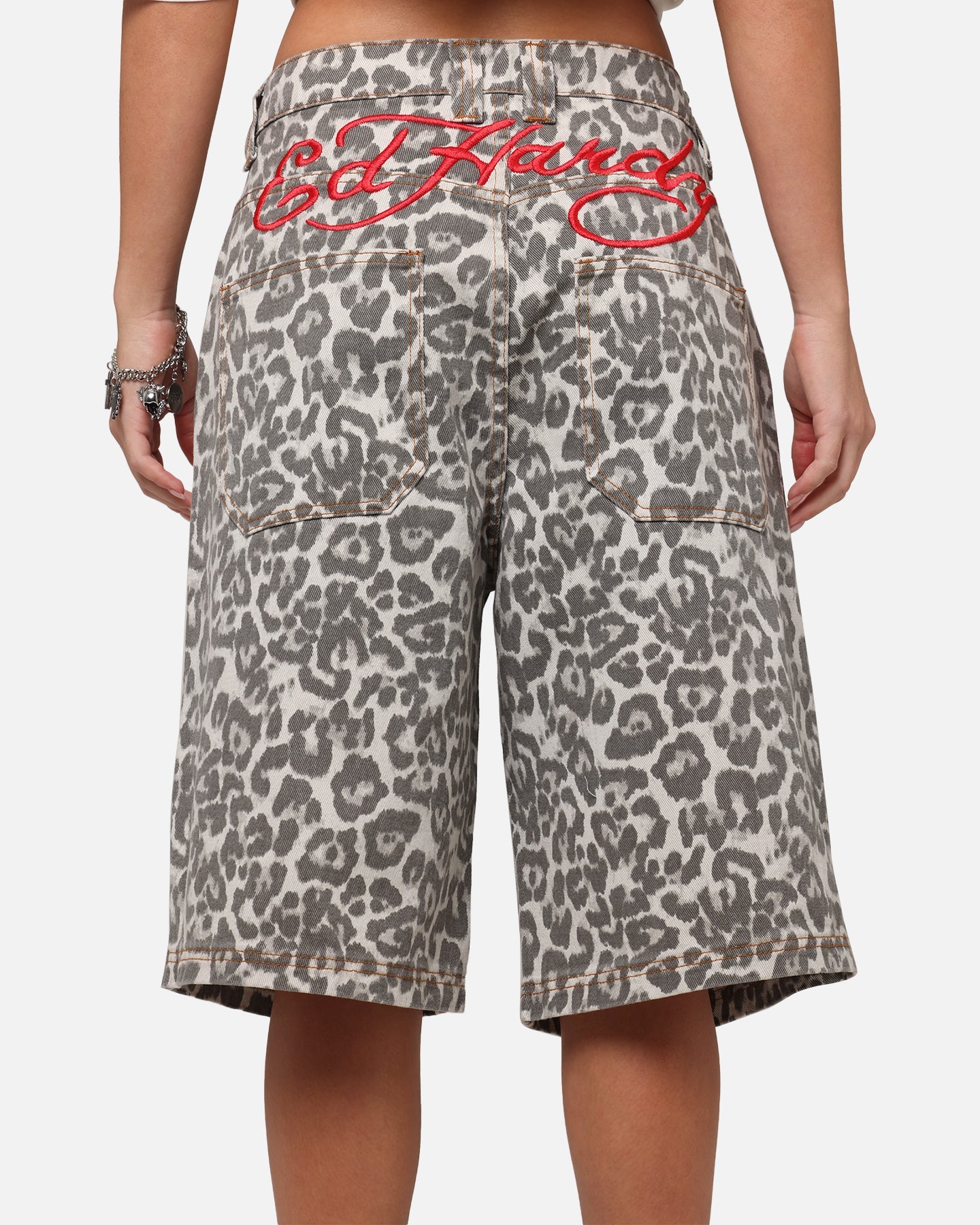 Ed Hardy Women's Leopard Jorts Leopard