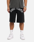 Saint Morta Amplus Gothic Denim Jort Shorts Black Shadow