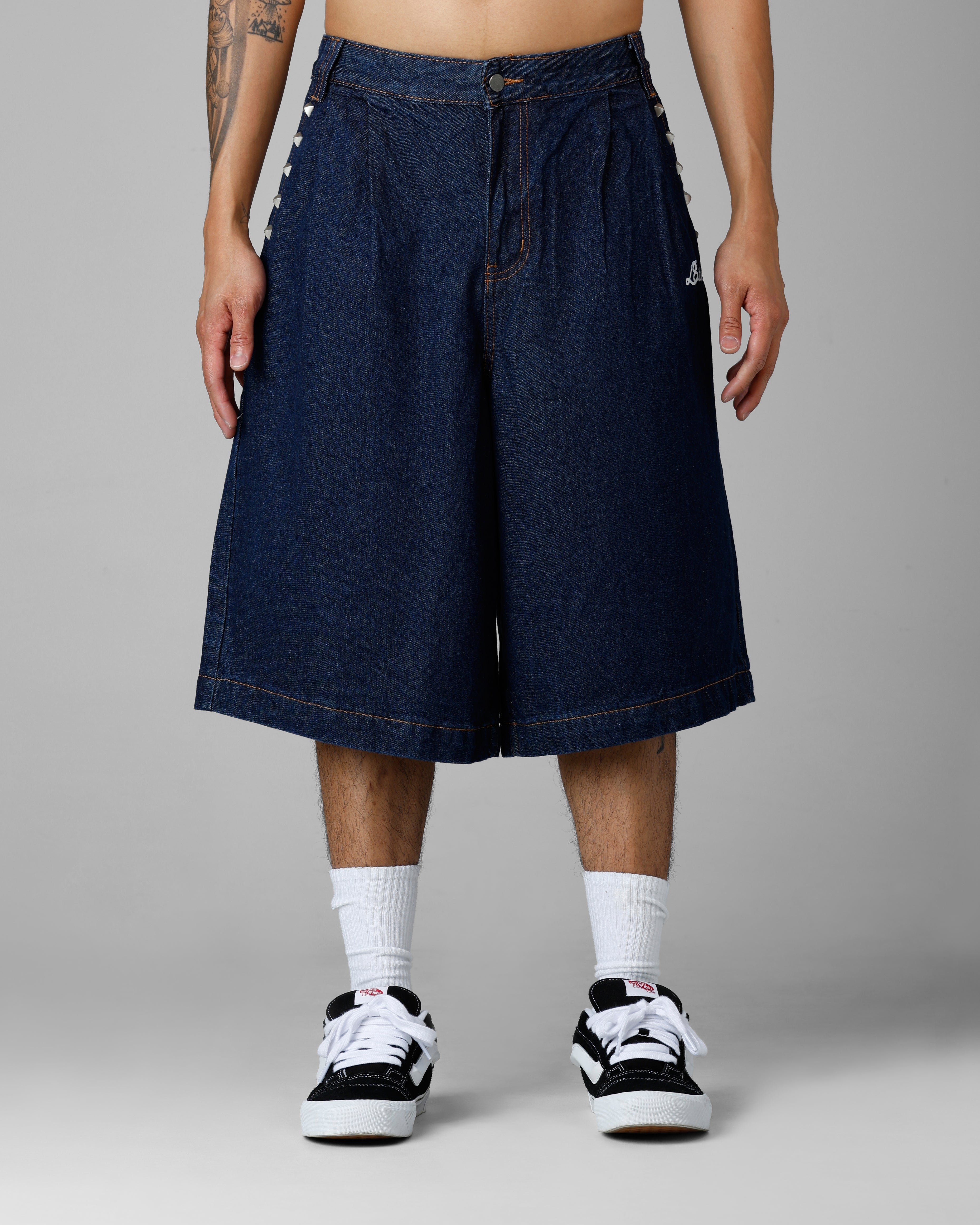 Loiter 3 Quarter Shorts Dark Indigo