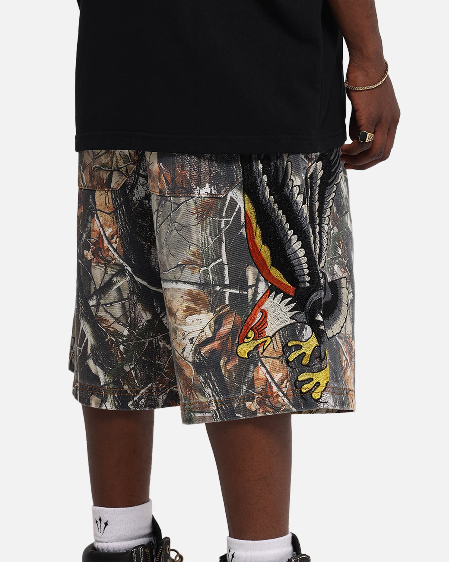 Ed Hardy Eagle Jorts Real Tree Camo