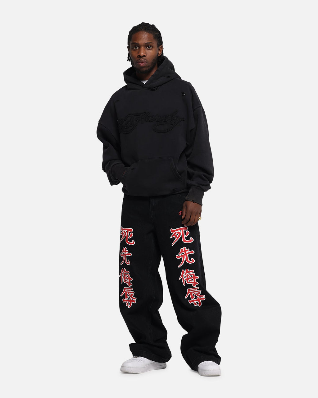Ed Hardy Death Before Dishonour Jeans Black