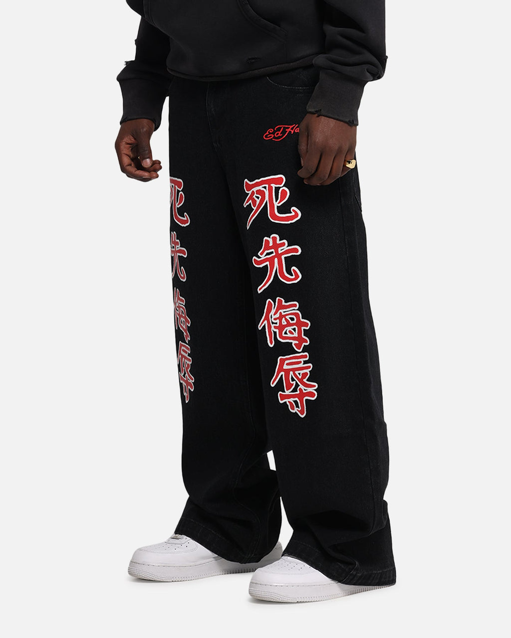 Ed Hardy Death Before Dishonour Jeans Black