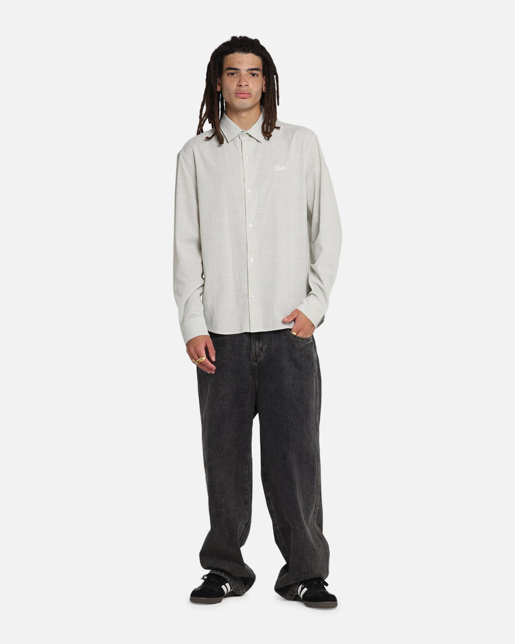 X-Large Baggy Bull Denim 91 Pants Washed Black