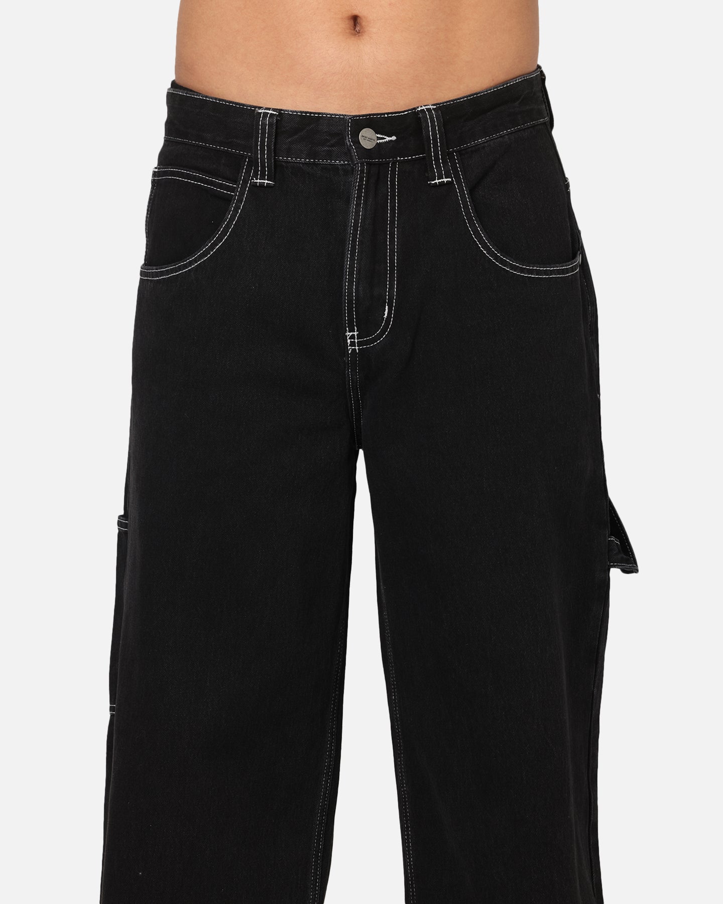 Saint Morta Amplus Fray Carpenter Jeans Contrast Black