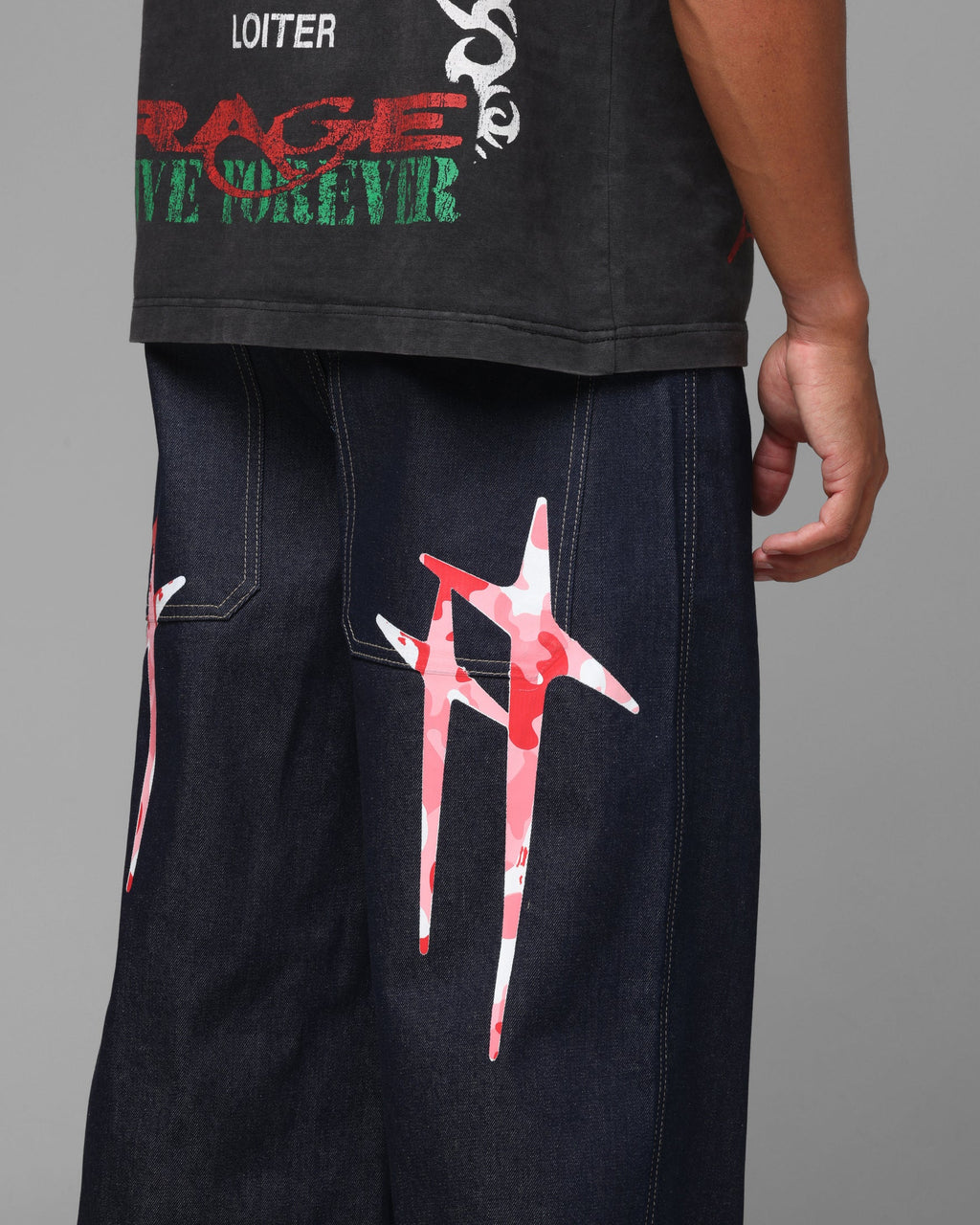 Loiter Star Born Jeans Indigo/Pink