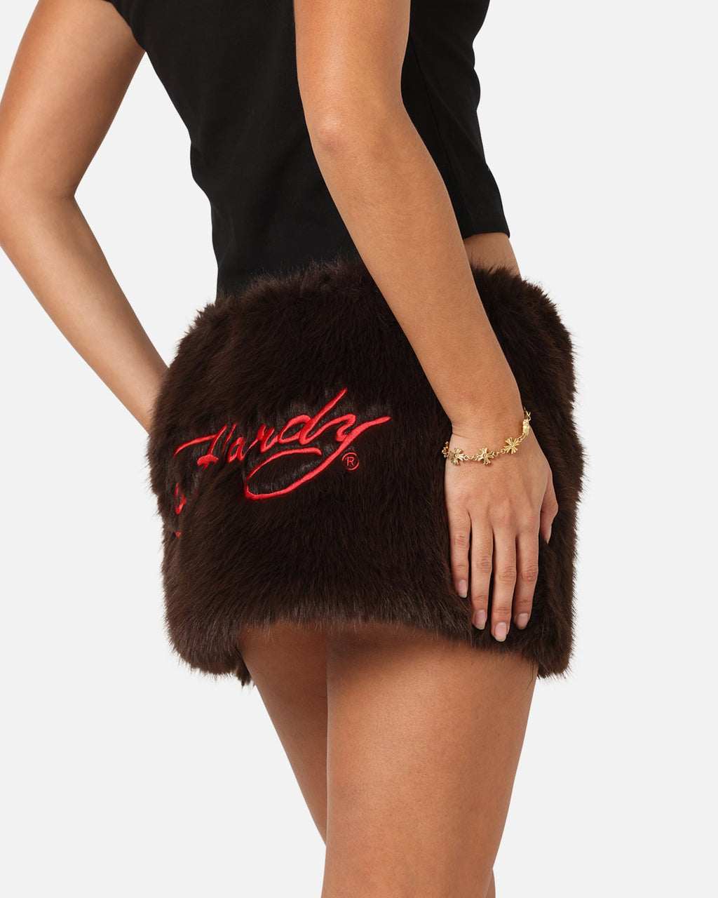 Ed Hardy Women's Bizzard Mini Skirt Brown