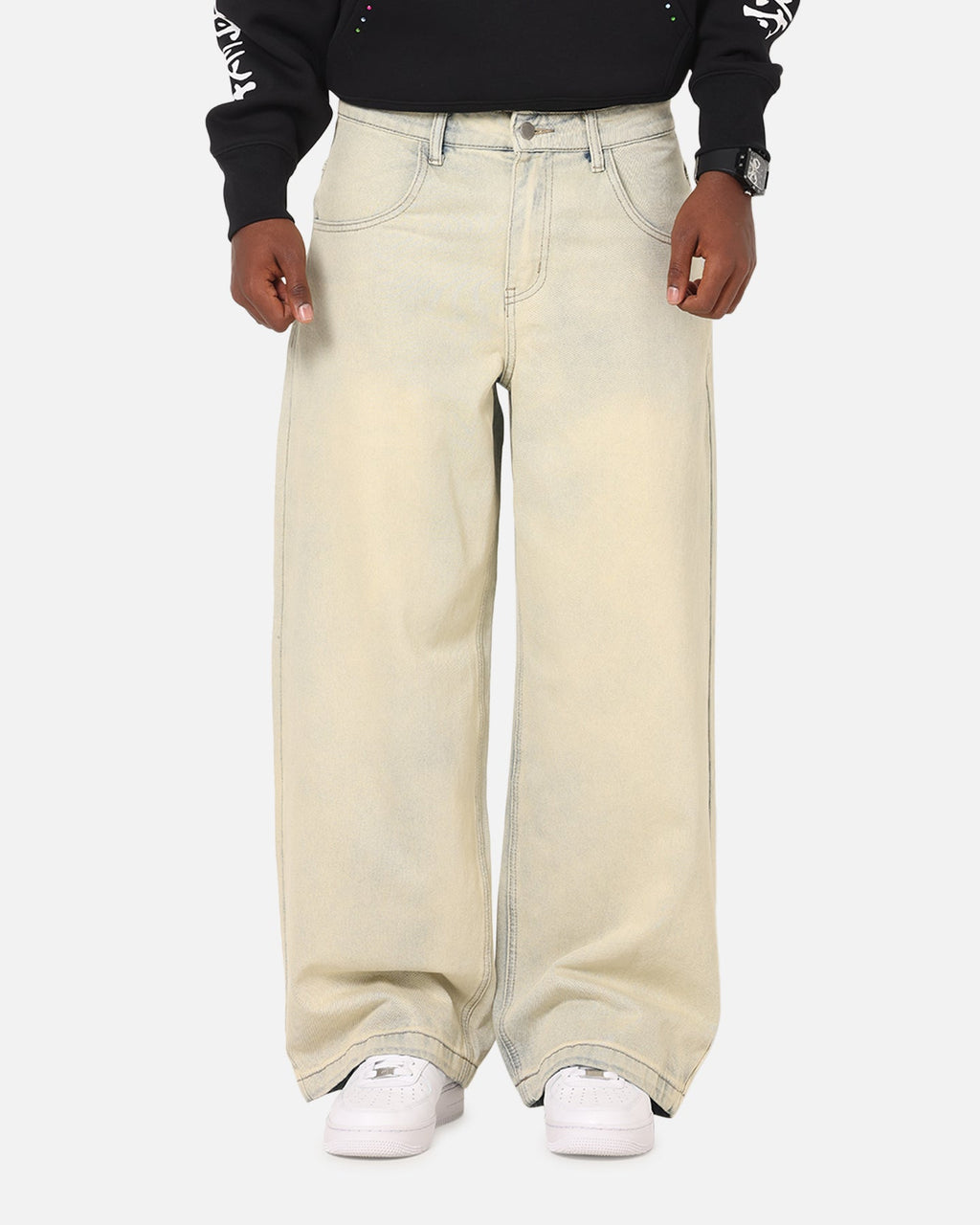 Ed Hardy Wide Leg Skull Jeans Sage