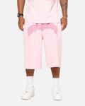 Ed Hardy Double Dragon Applique Shorts Pink