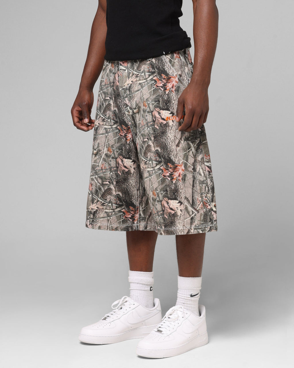 Loiter Biker Jorts Real Tree Camo