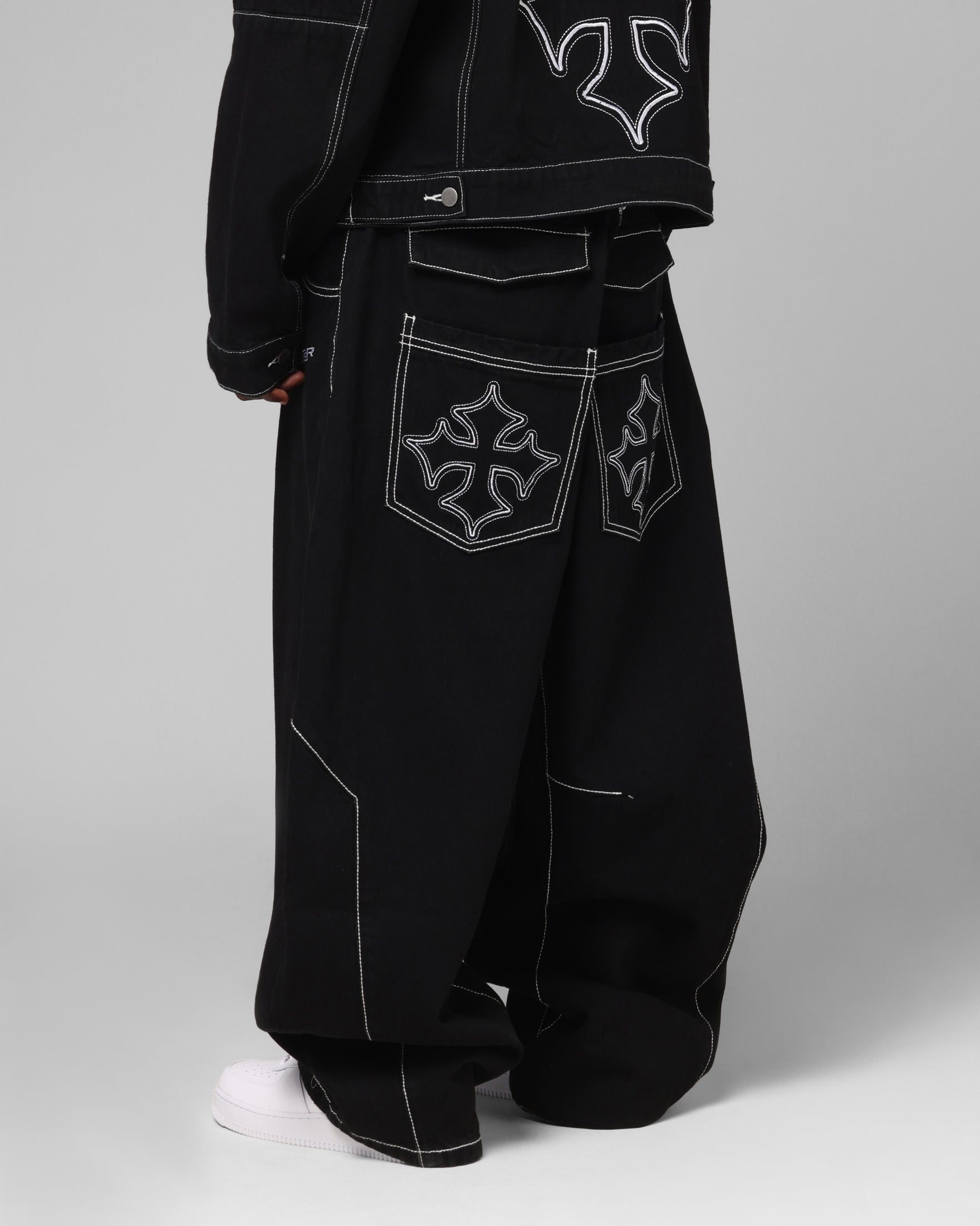 Loiter Biker Raver Jeans Black