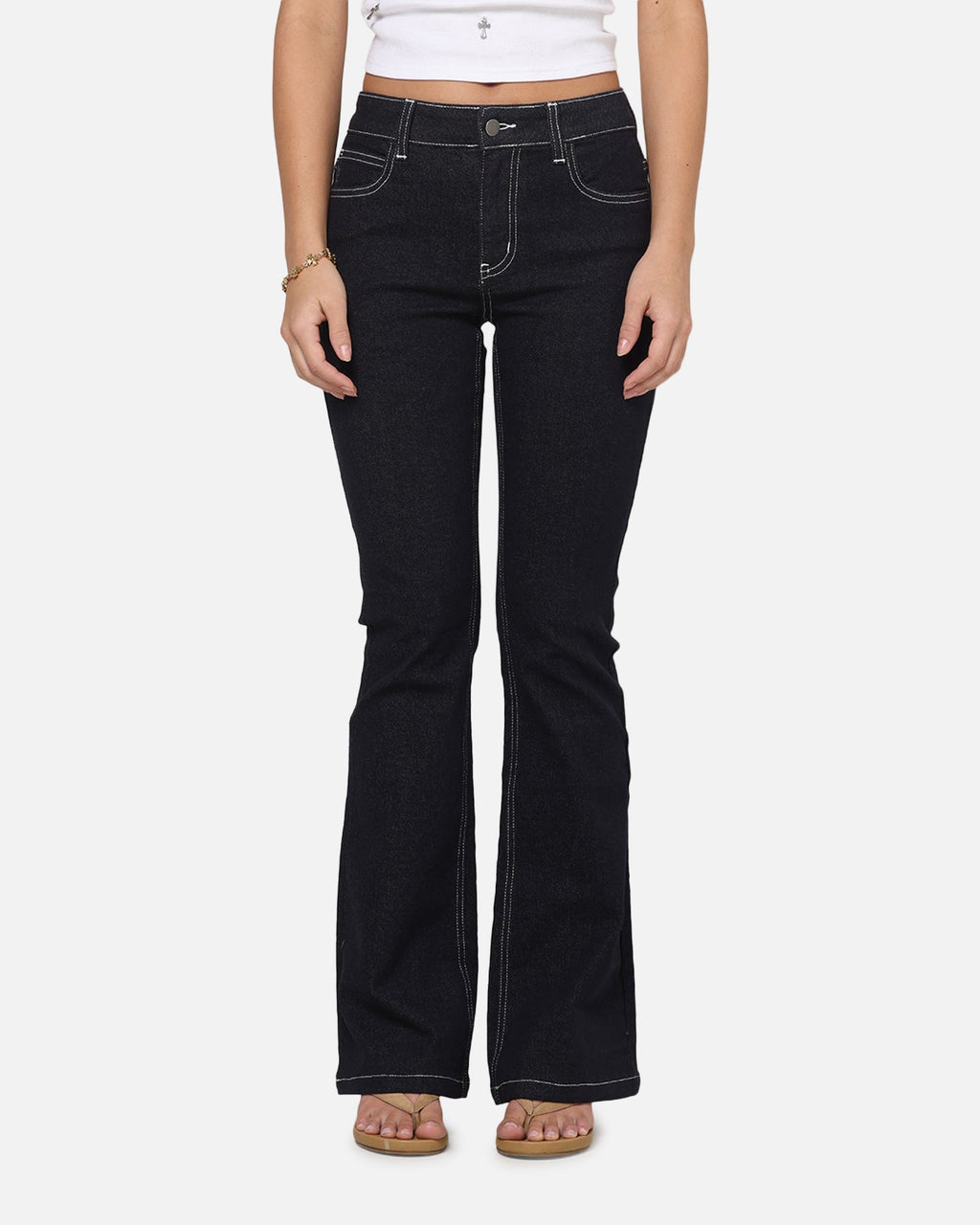 Ed Hardy Women's Stellar Bootcut Jeans Mid Blue