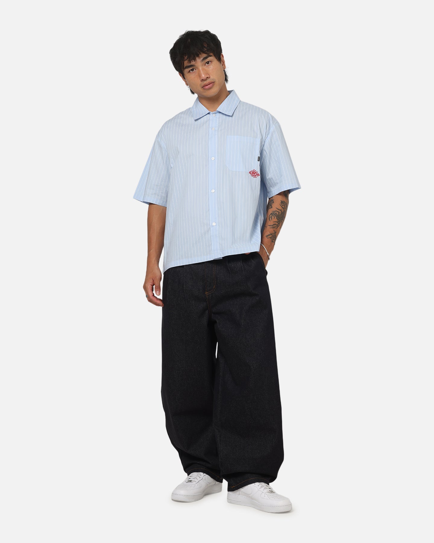 Carre Astor Pleated Jeans Raw Blue