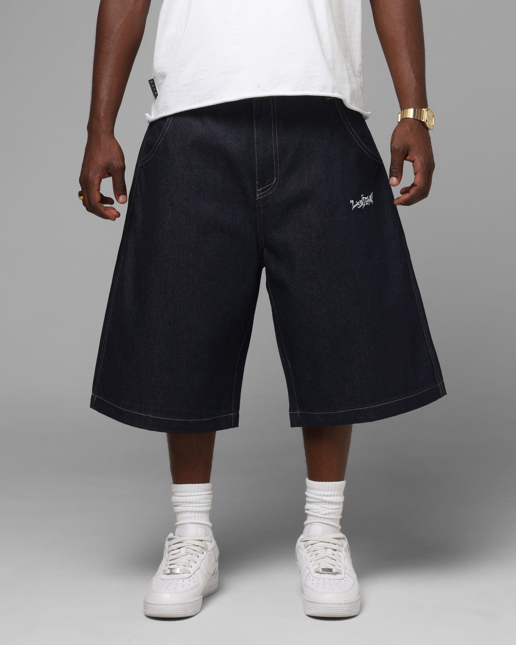 Loiter Star Born Jorts Raw Indigo