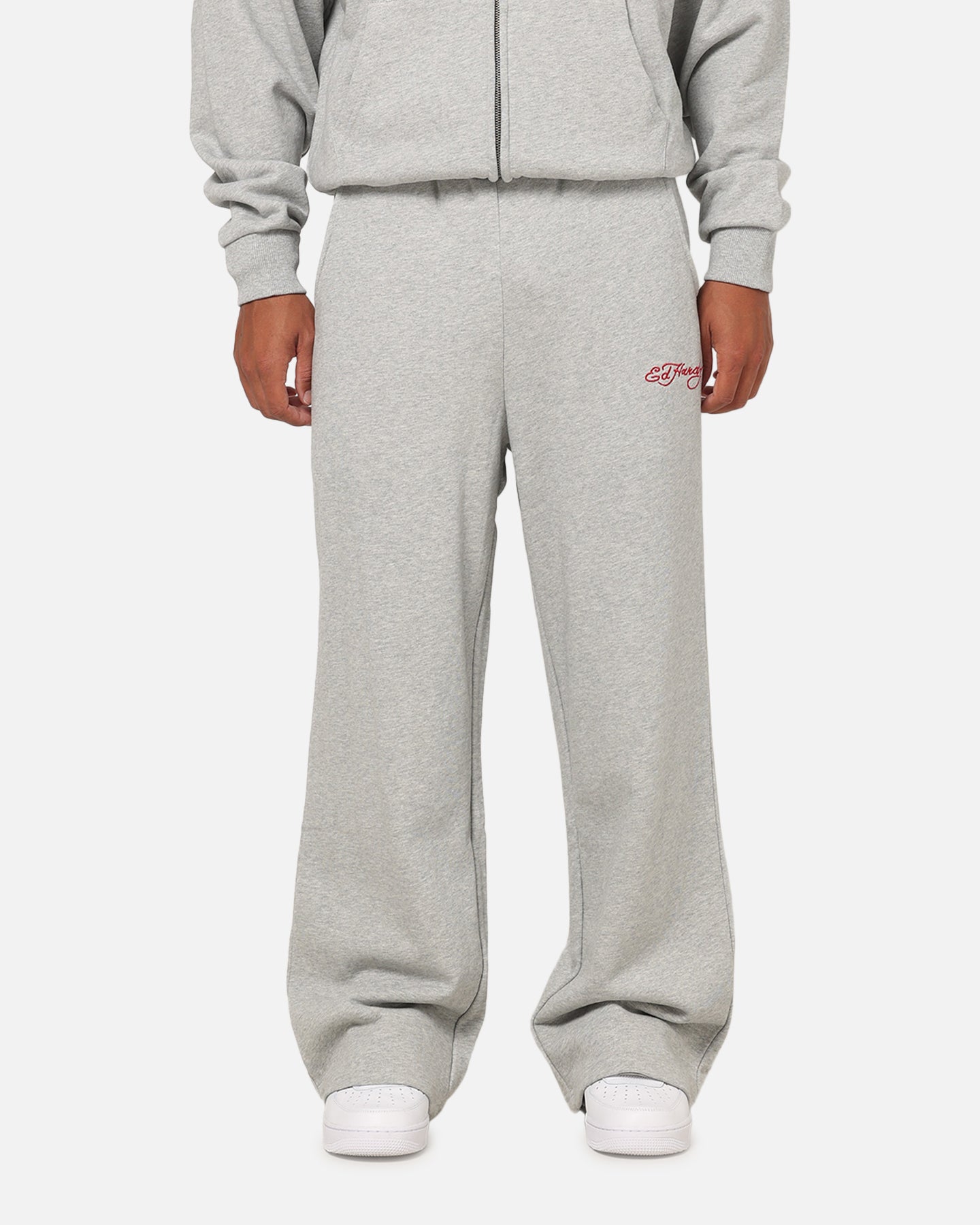 Ed Hardy Signature Track Pants Grey Marle