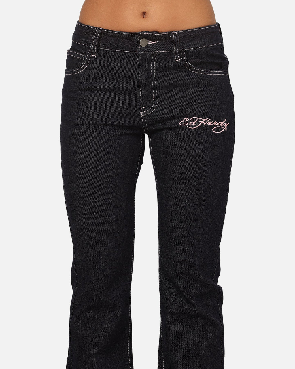 Ed Hardy Women's Rose Bootcut Jeans Raw Indigo