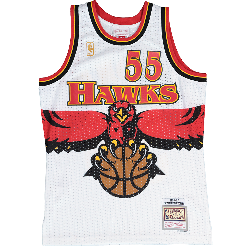 Mitchell & Ness Atlanta Hawks Dikembe Mutombo '96-'97 NBA Swingman Jersey White