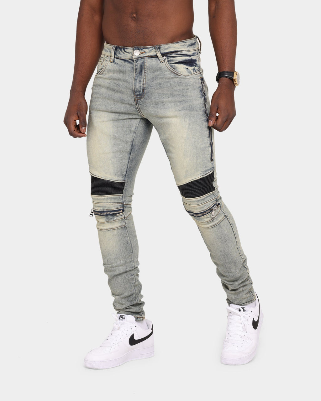 Embellish Sunny Biker Denim Jean Light Sand