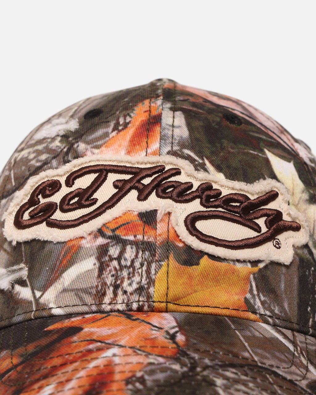 Ed Hardy Distressed Strapback Cap Real Tree Camo
